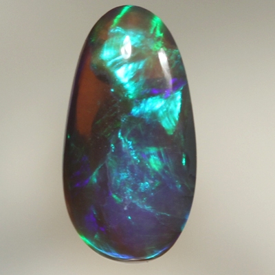 SOLID BLACK CRYSTAL OPAL Bright strong rolling flashes 